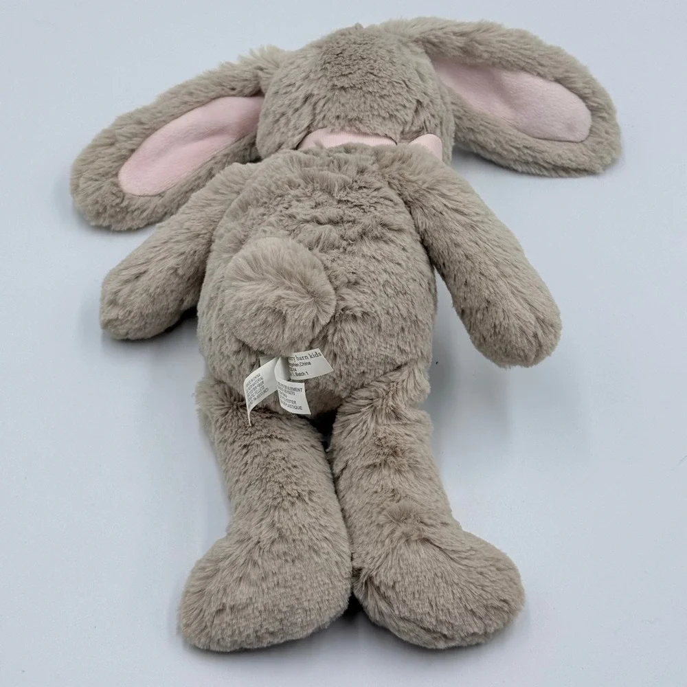 PBK Pottery Barn Kids Plush Bunny Rabbit Taupe Pink Stuffed Animal 10 in 2014